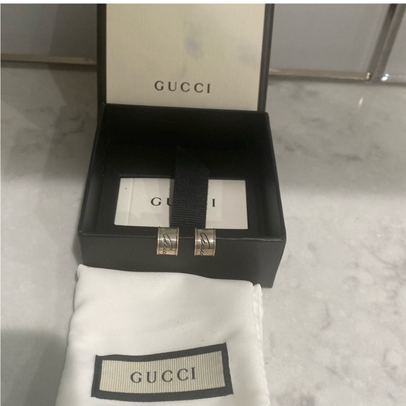 GUCCI EARRINGS Silver Flora Design - Picture 1 of 9